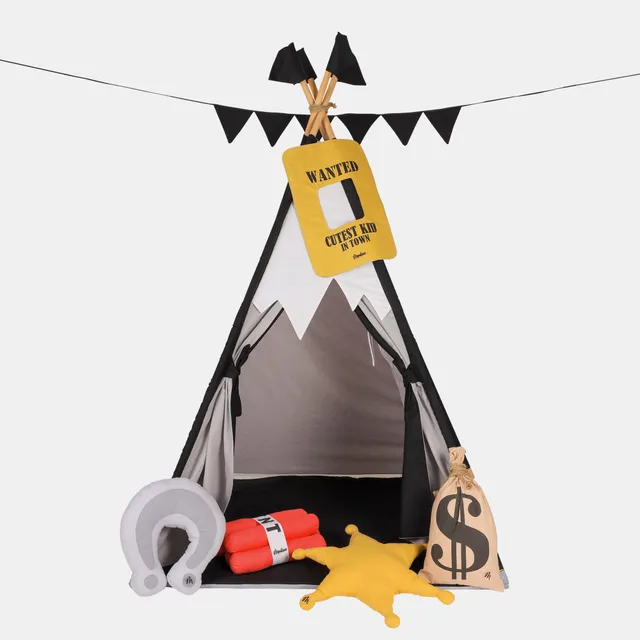 Mondino Cowboy teepee bambini grigio Large 120x120x160