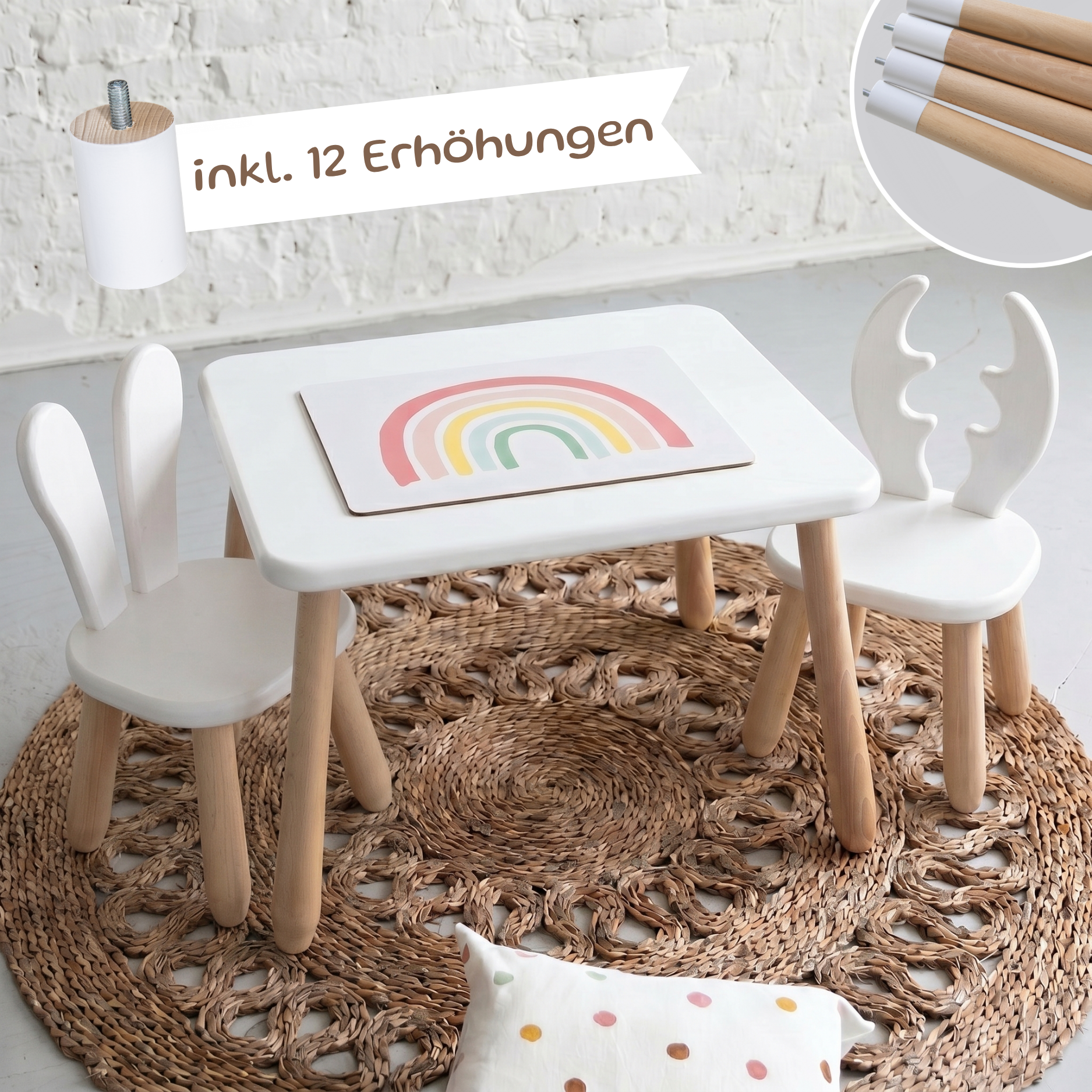 Lionherz Duo Set Wild tavolo bambini faggio 1-5 anni