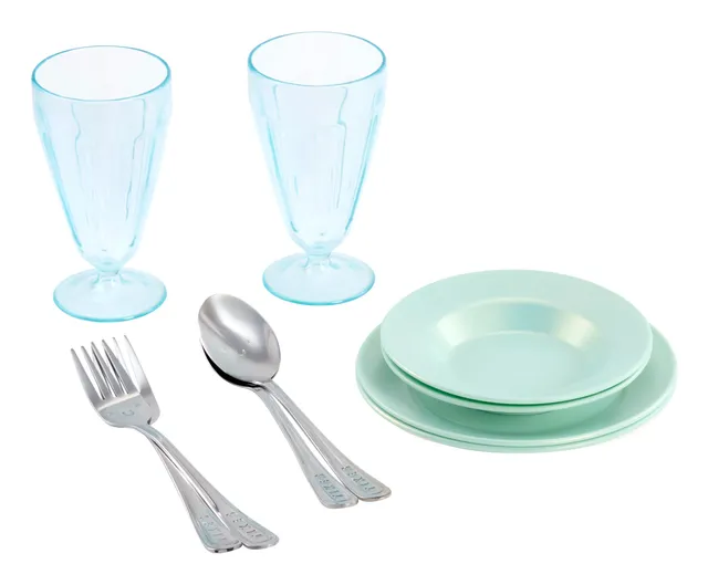 Little Tikes Sweet Spaces set stoviglie azzurro 6 pezzi