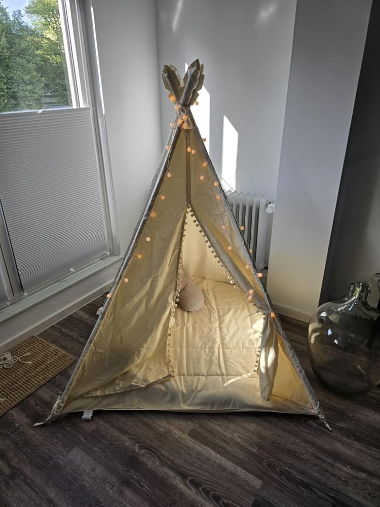 Lionherz Tipi tenda bambini cotone set base crema