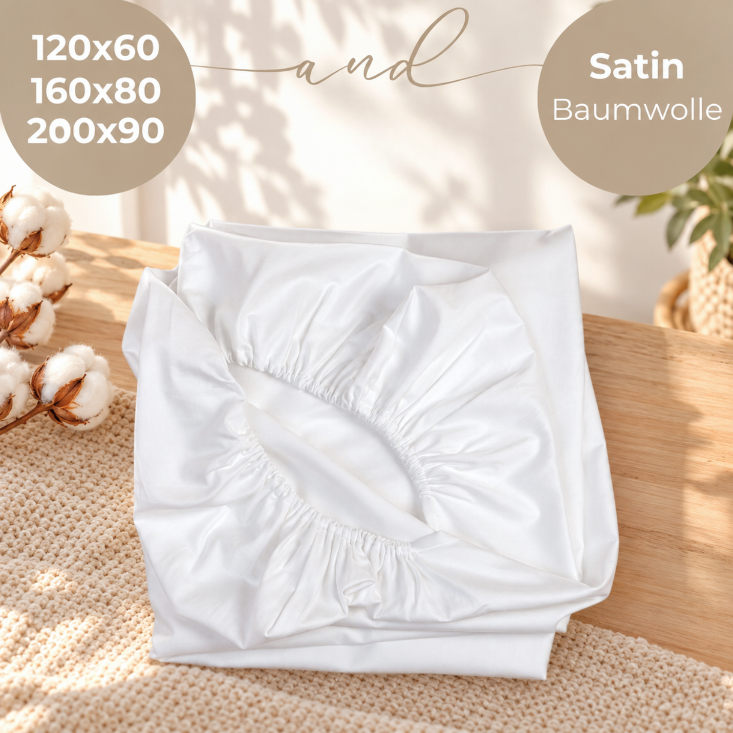 Lionherz YappyLux lenzuolo in raso 120x60 cotone