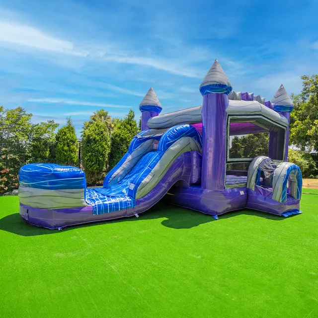 XJUMP Combos Purplish Castle combo gonfiabile con piscina