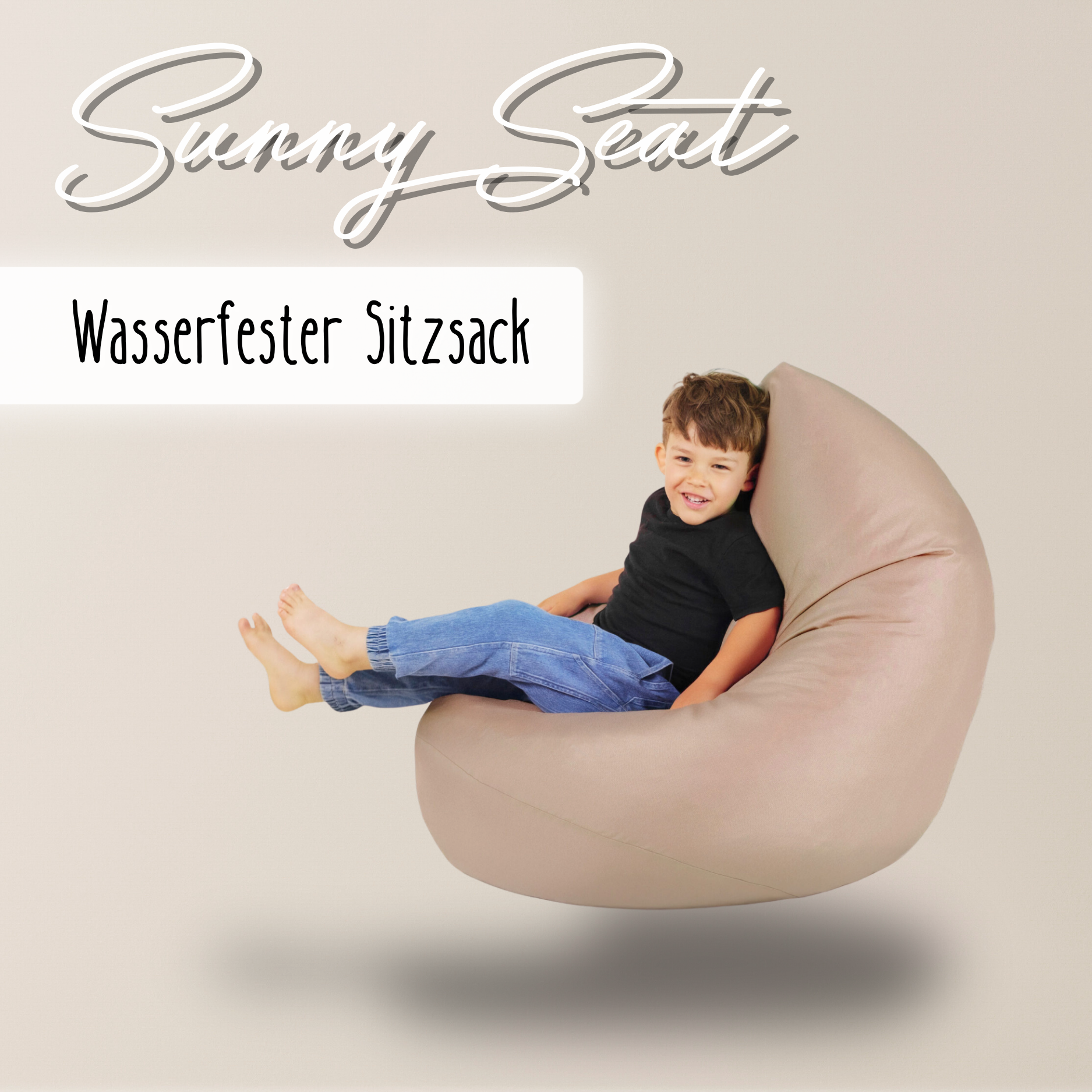 Lionherz Sunny Seat pouf bambini 80x85 impermeabile taupe