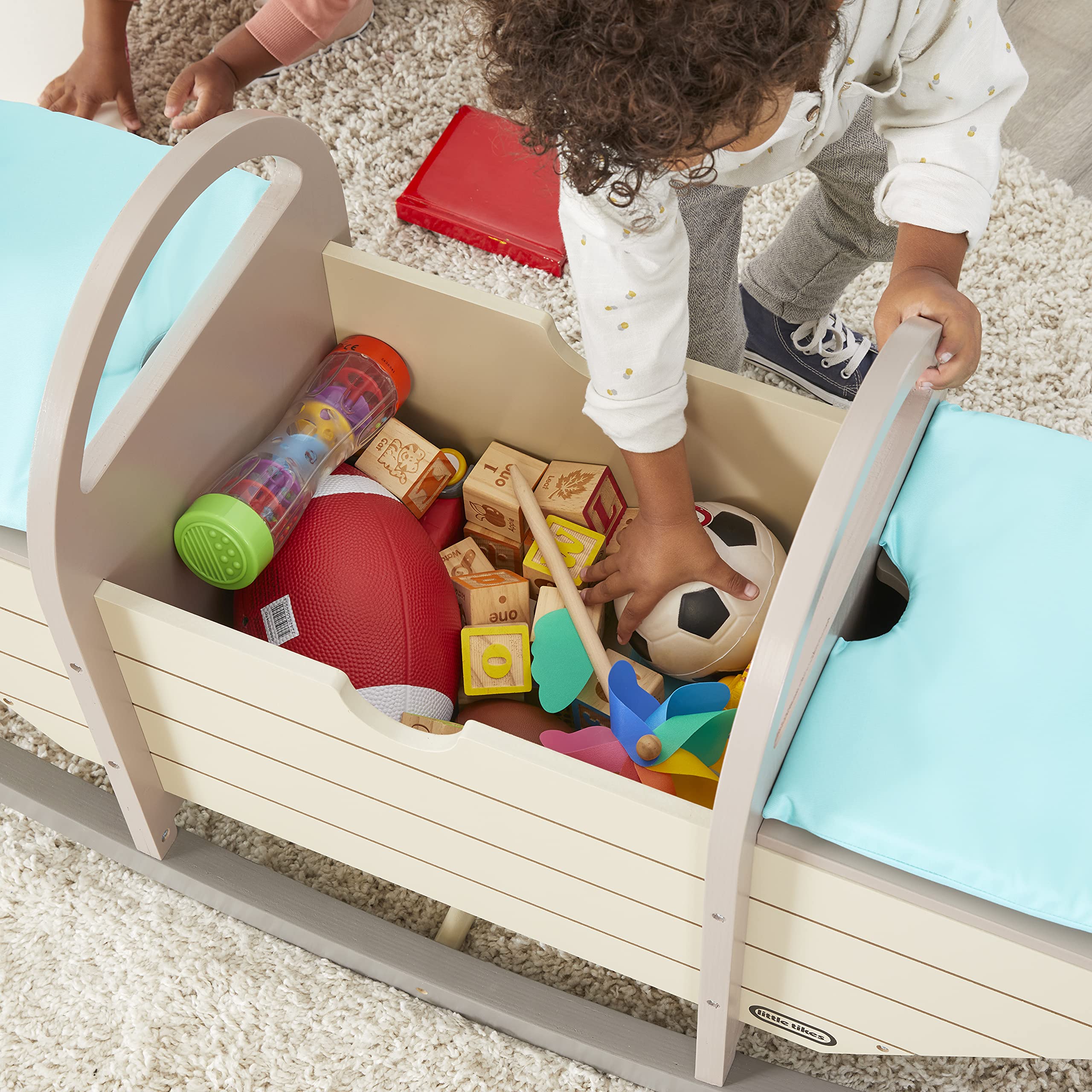 Little Tikes Dondolo Cavalcabile Legno con Panca 2-5 Anni