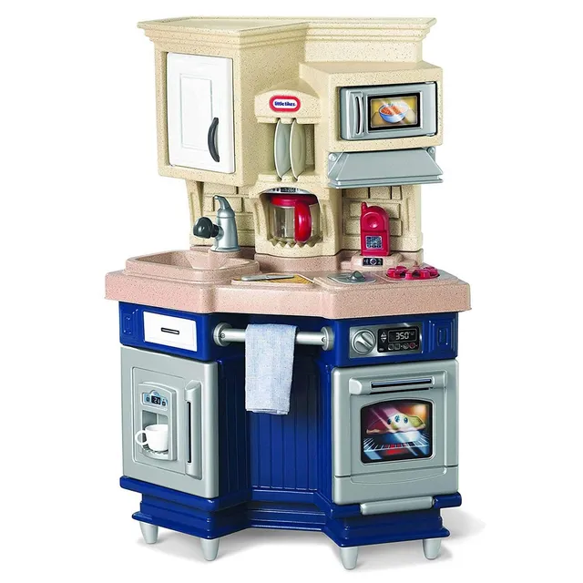 Little Tikes Pretend Play Cucina Super Chef Blu Beige 3-6 Anni