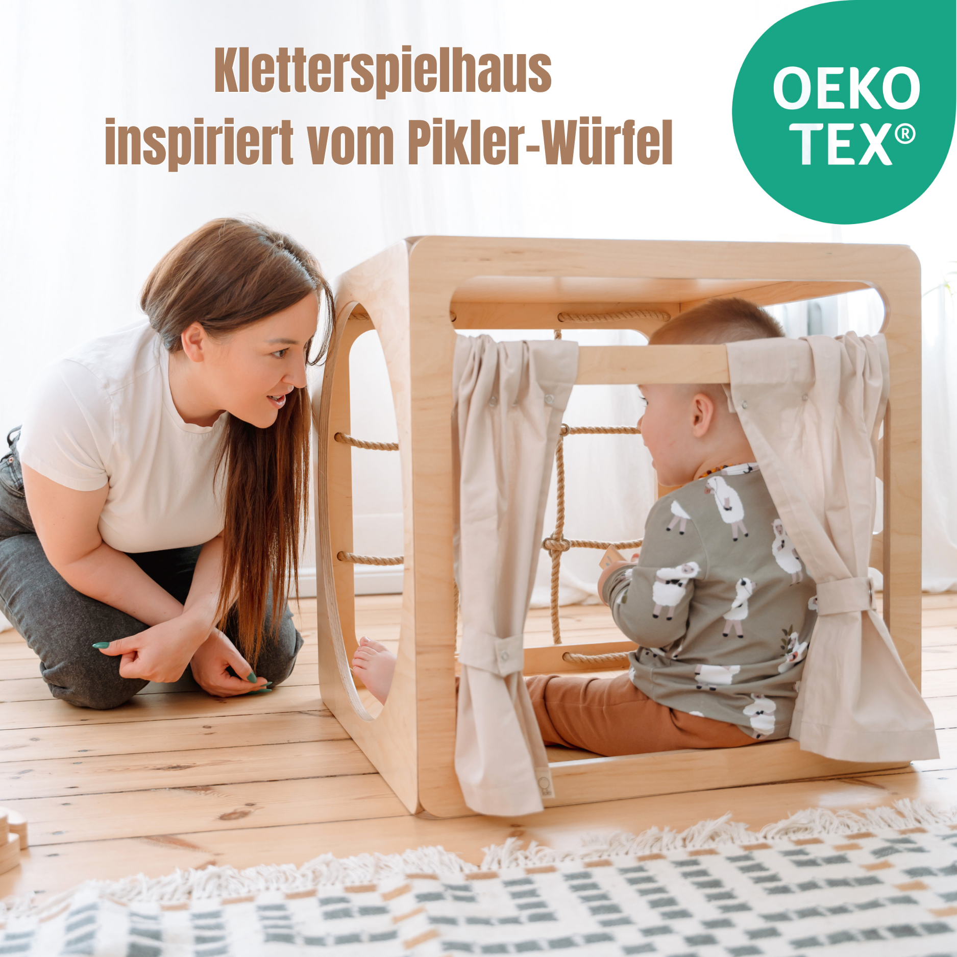 Cubitri cubo Pikler casetta arrampicata legno montessori