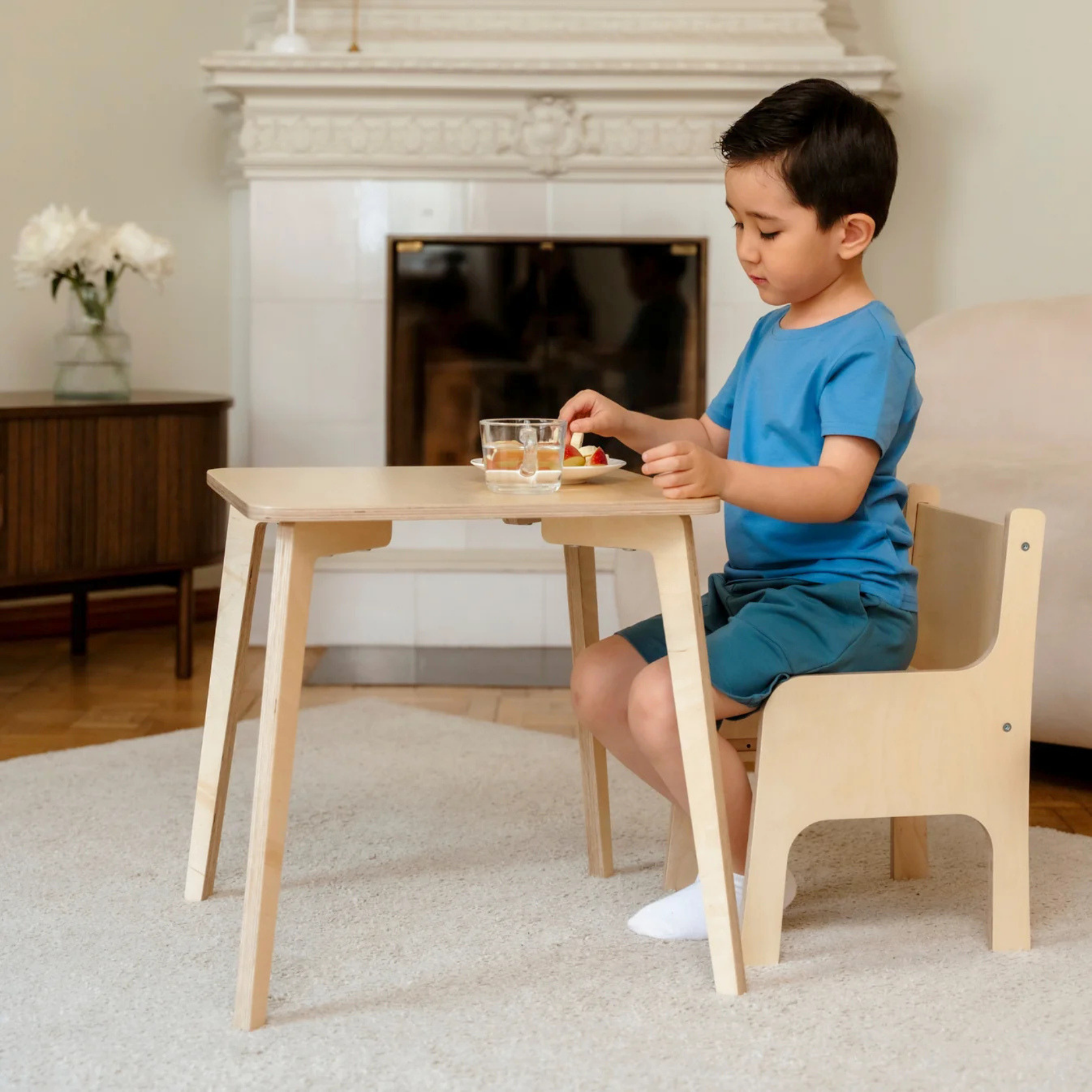 Lionherz Tulla Tavolo Bambini legno naturale regolabile