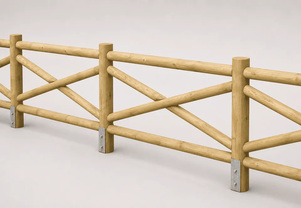 Pozza 1865 Arredo Urbano Staccionata Vicenza recinzione legno da esterno