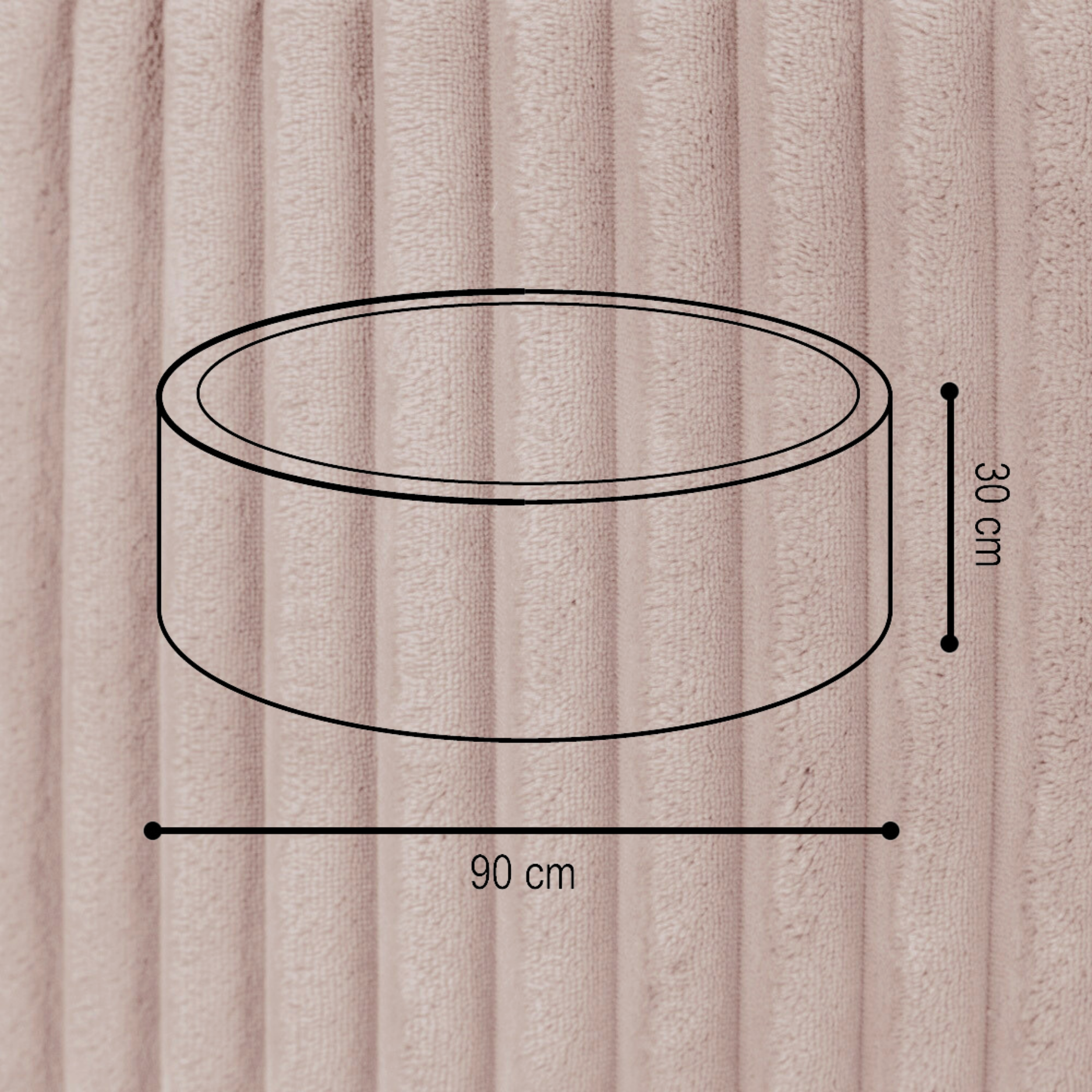LIONHERZ Fluffy Pool Piscina Palline 90x30cm Rosa Senza Palline