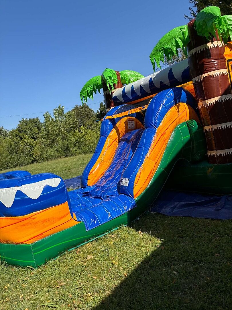 XJUMP Combos X-C26T Tropical castello gonfiabile con piscina