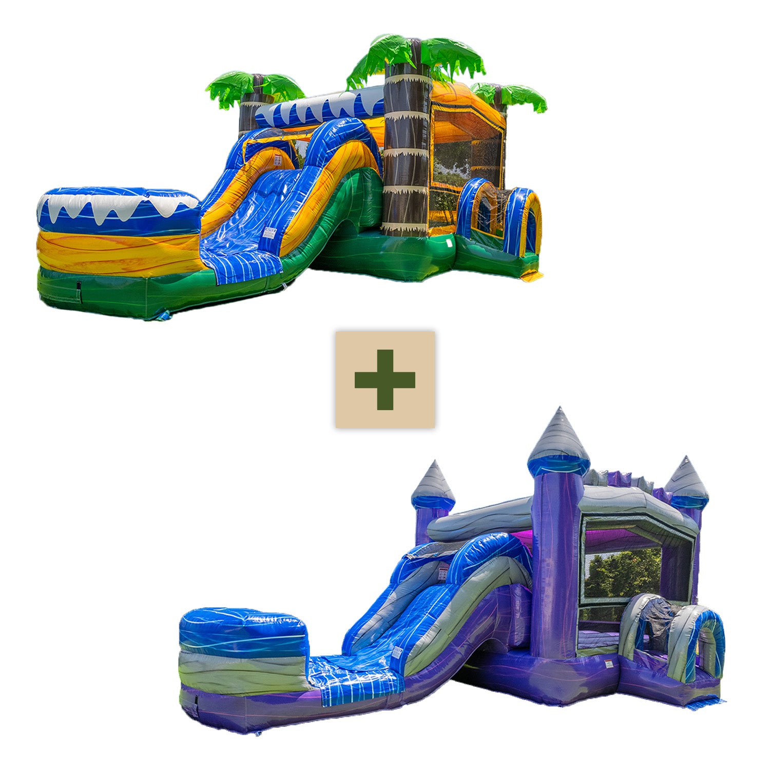 XJUMP Bundles Double Double doppio combo gonfiabile piscina