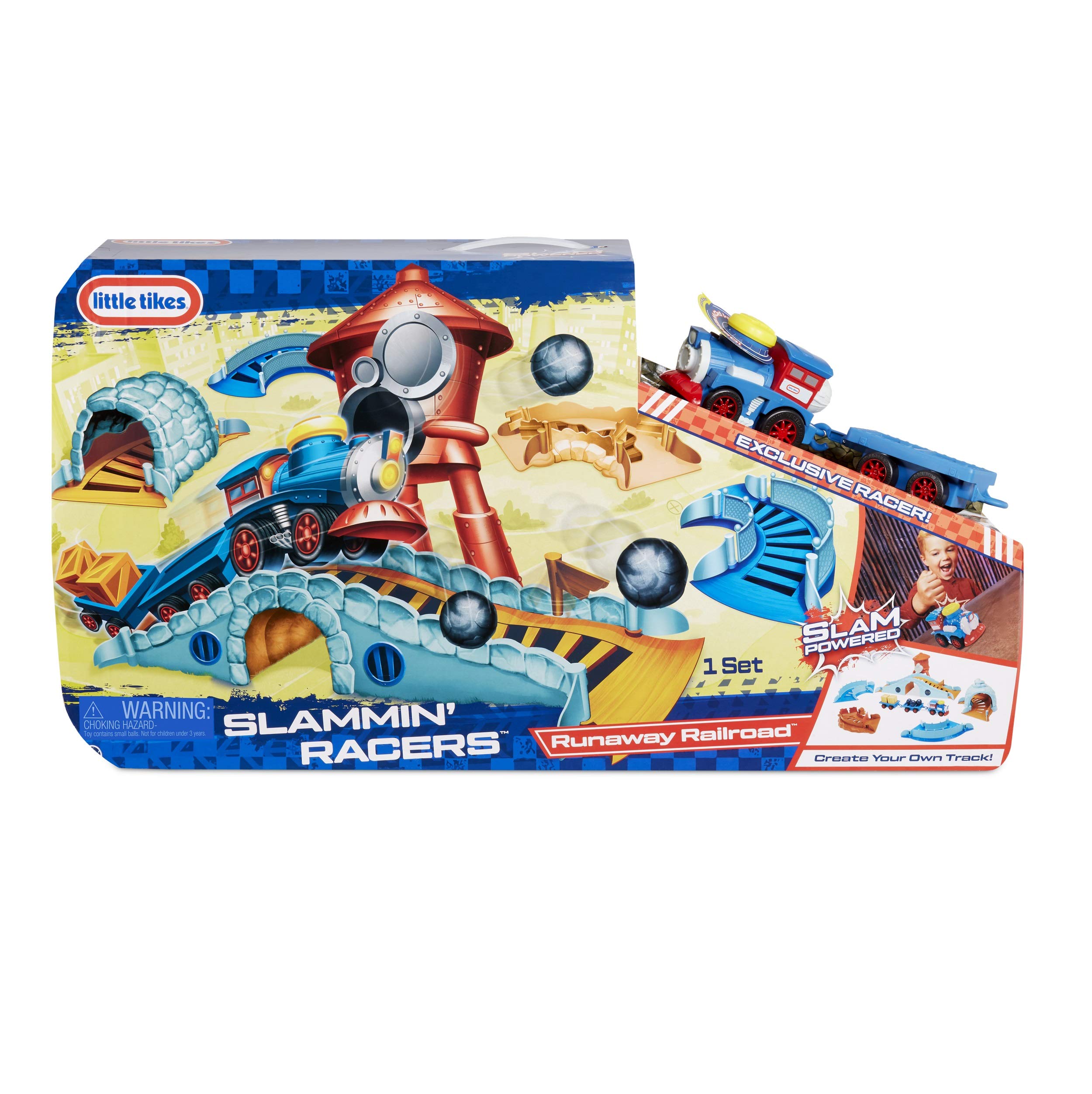 Little Tikes Slammin' Racers Railroad Raceway pista trenino con treno