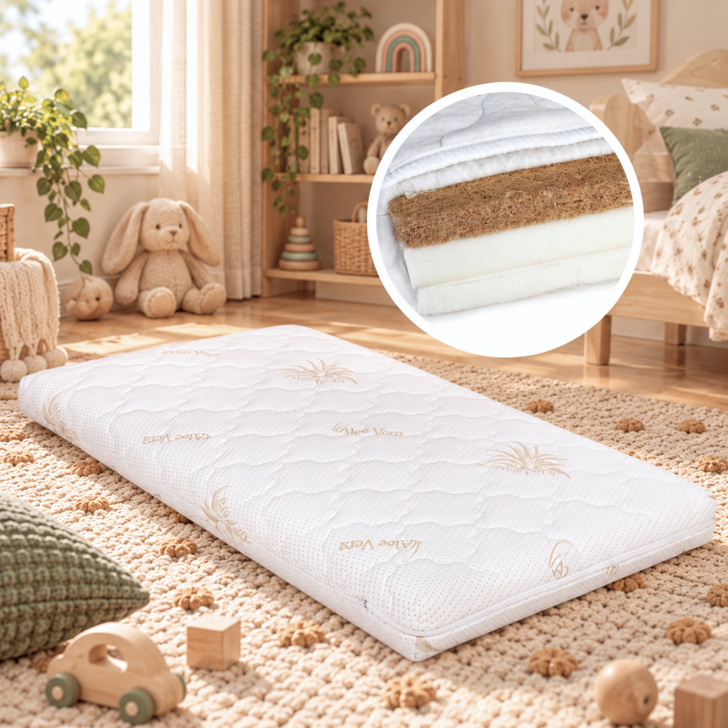 Lionherz YappyMemory II Materasso Bambini 160x80 Aloe