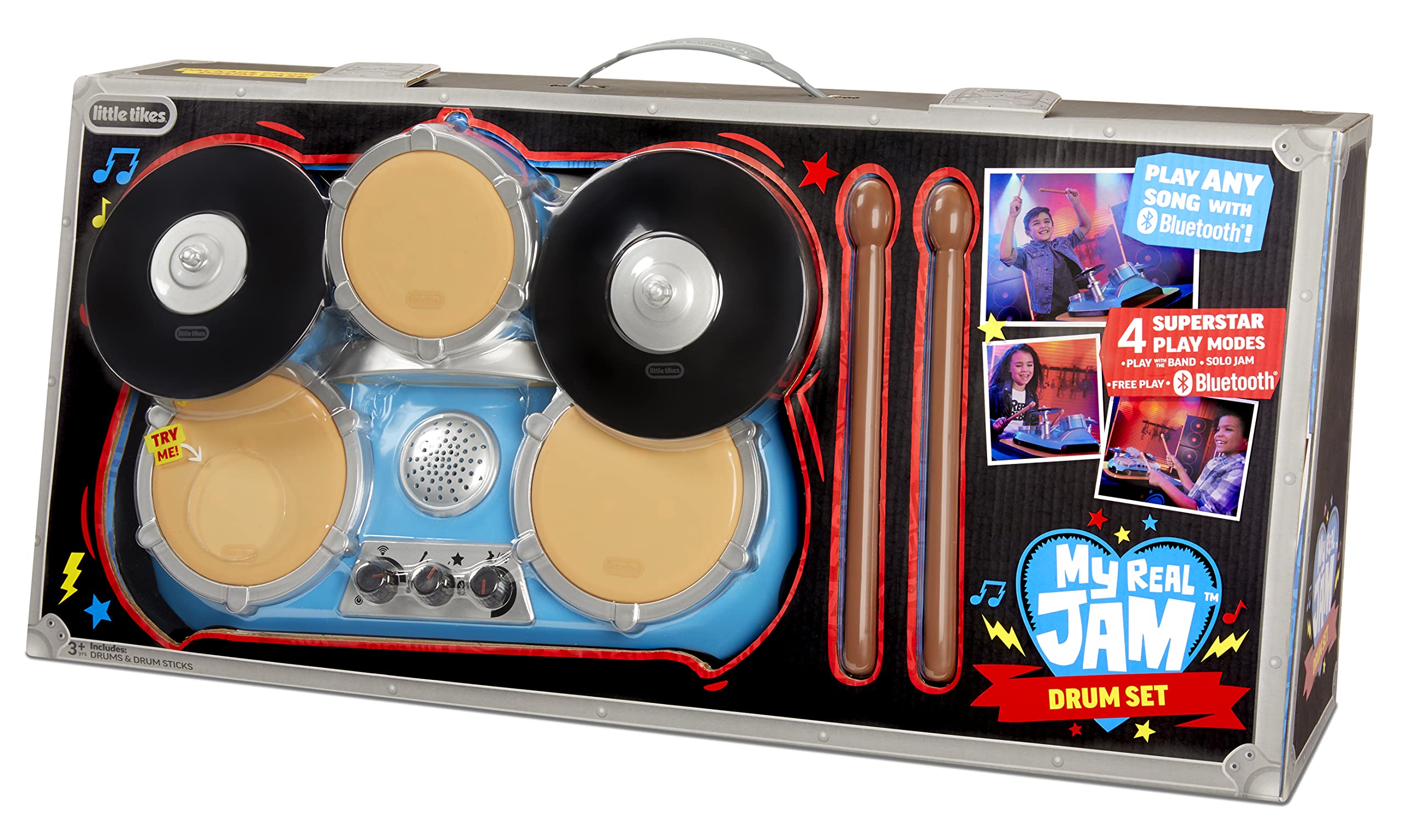 Little Tikes My Real Jam batteria bluetooth con bacchette