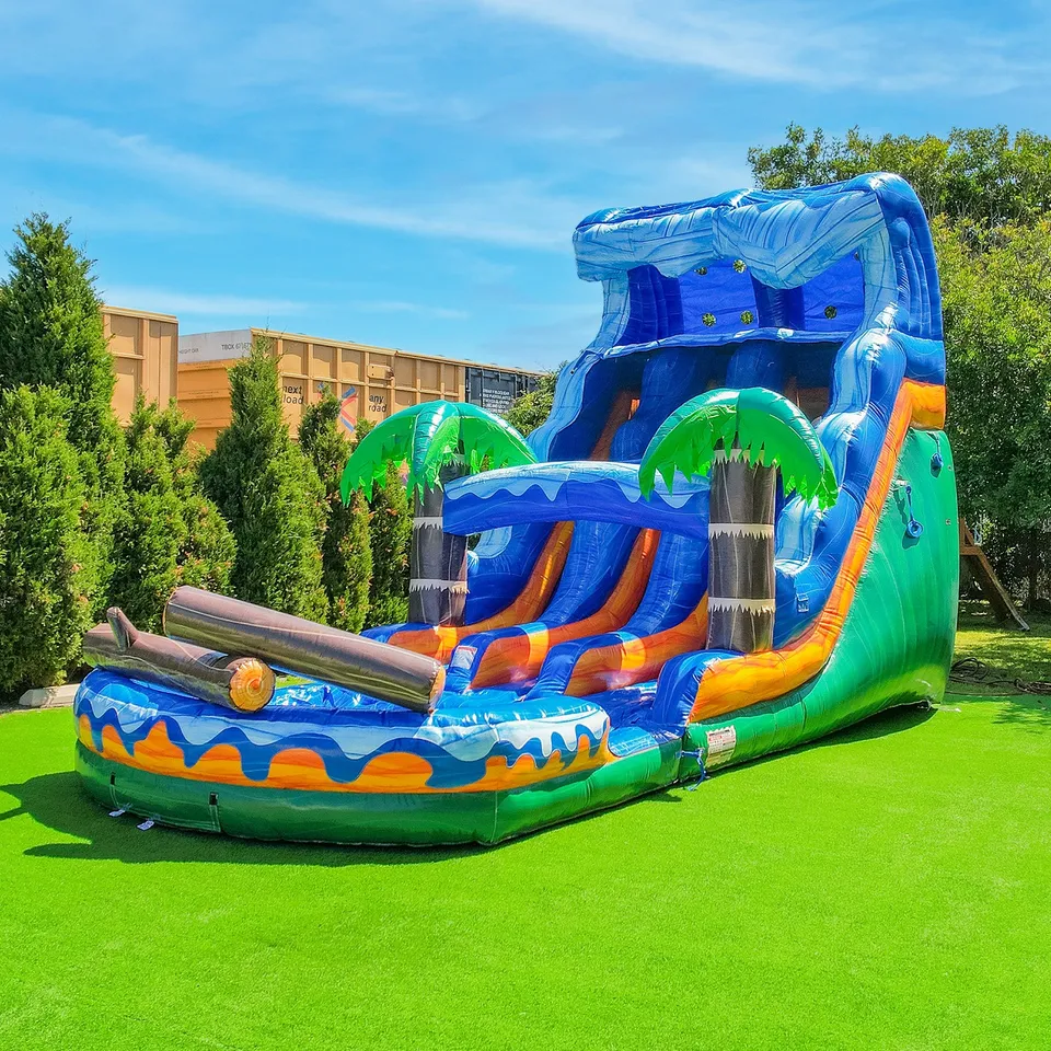 XJUMP Jungle Falls 17 scivolo gonfiabile acqua doppia corsia piscina