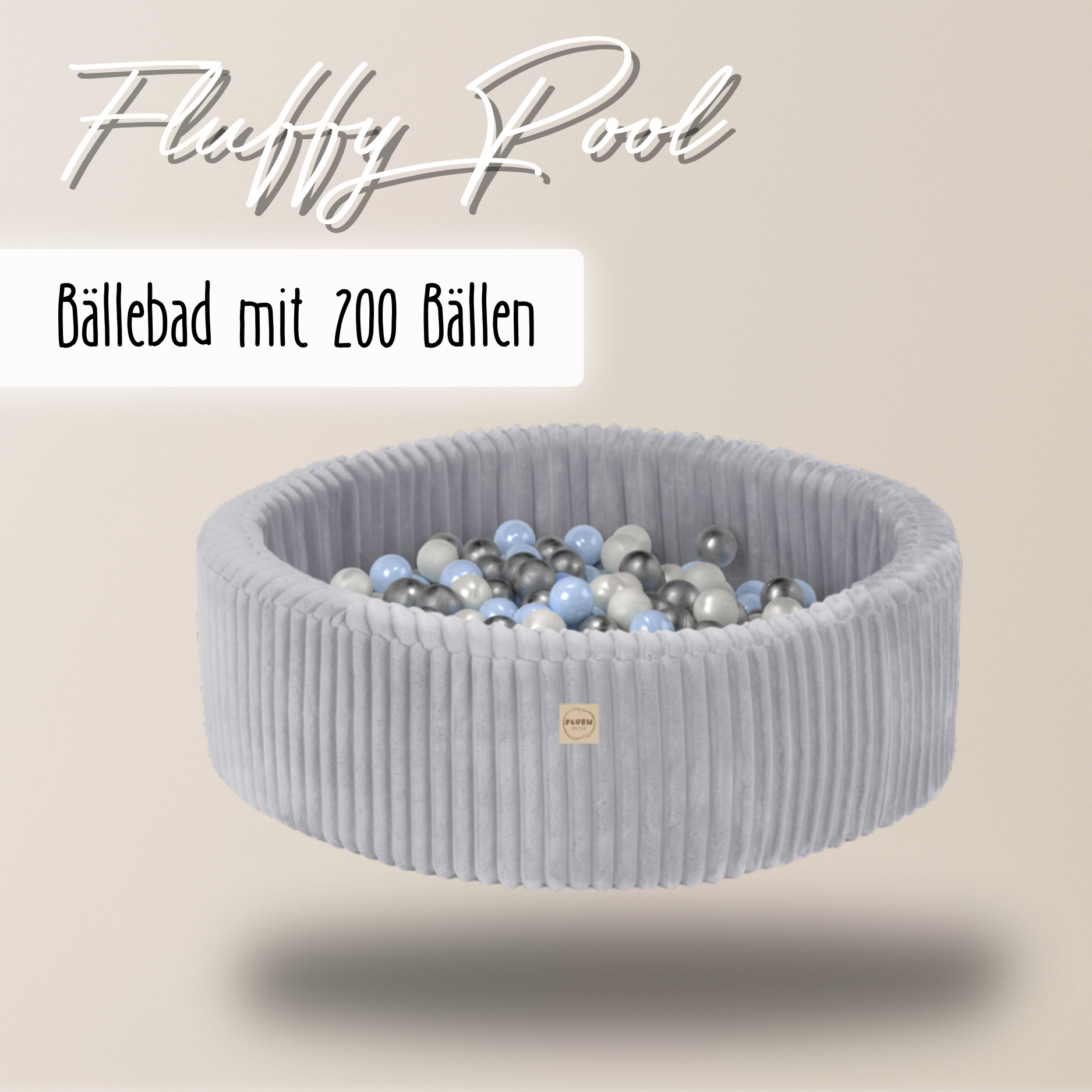 Lionherz Fluffy Pool piscina palline 90x30 200 palline platino/blu