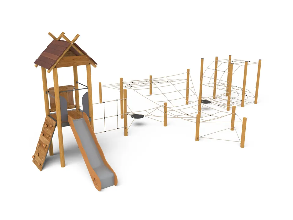 Pozza 1865 Fata con Percorso Funi struttura gioco bimbi