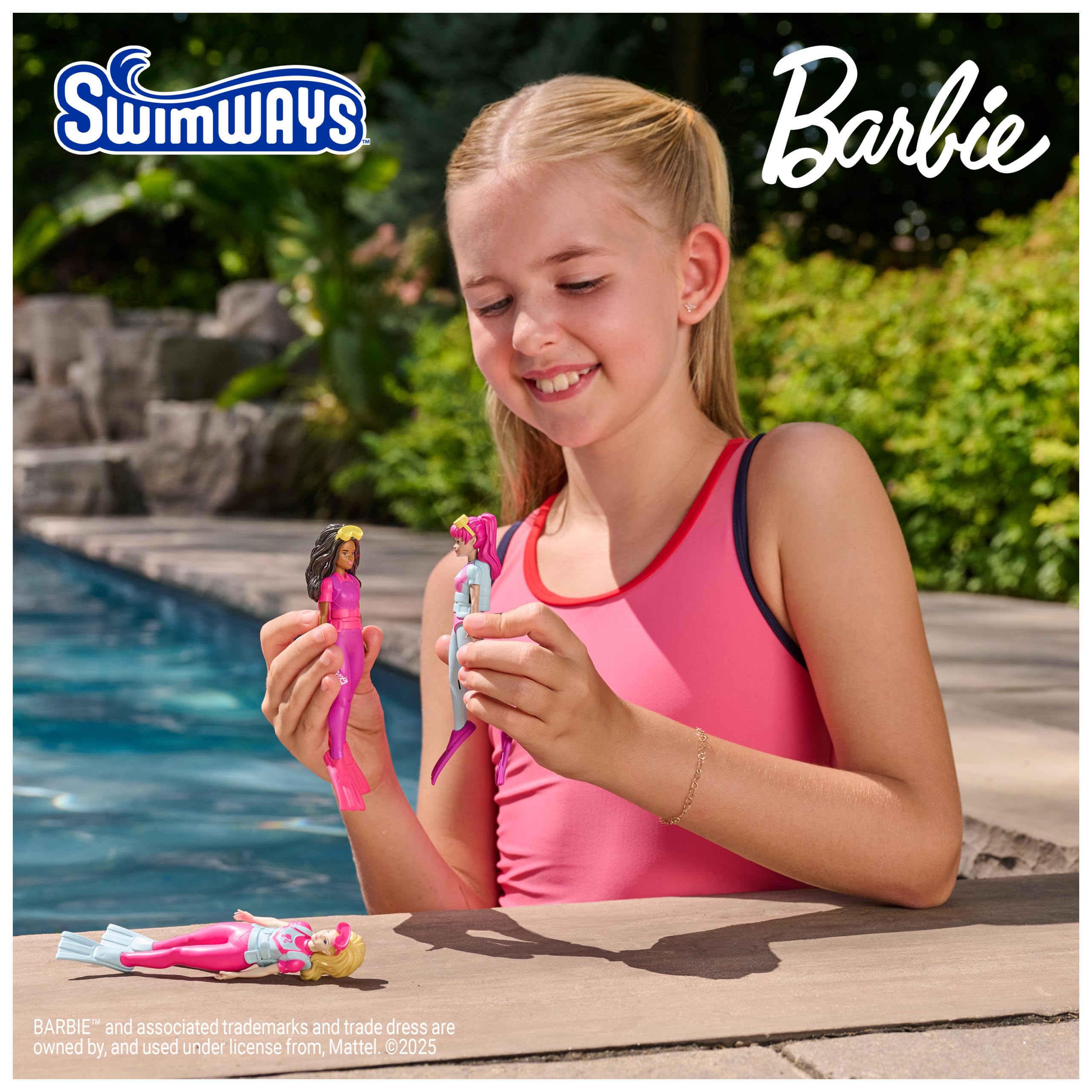 Swimways Barbie Dive Characters bastoncini piscina 3 pezzi 5 anni