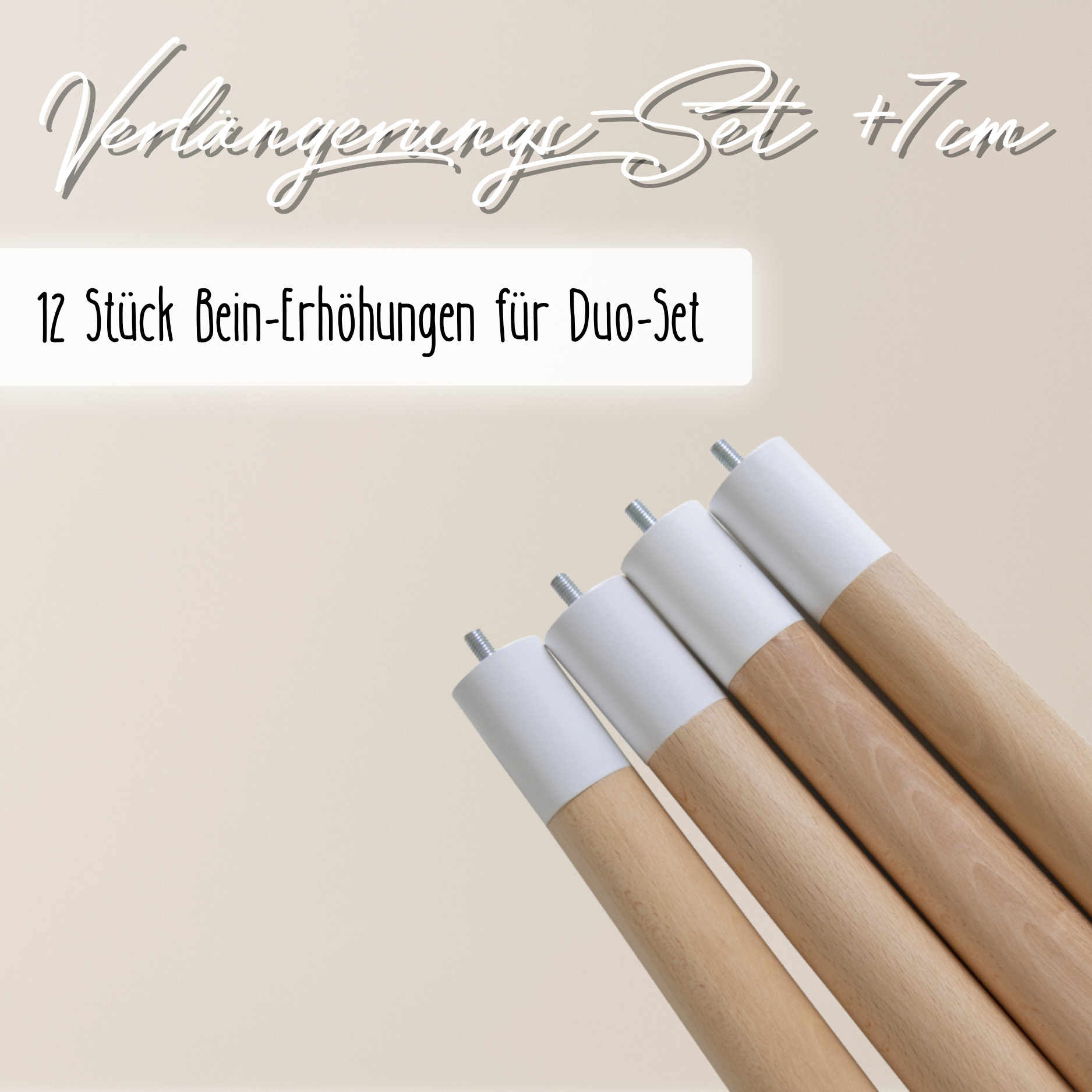 LIONHERZ Duo Set prolunghe 12 pezzi +7cm tavolo+2 sedie