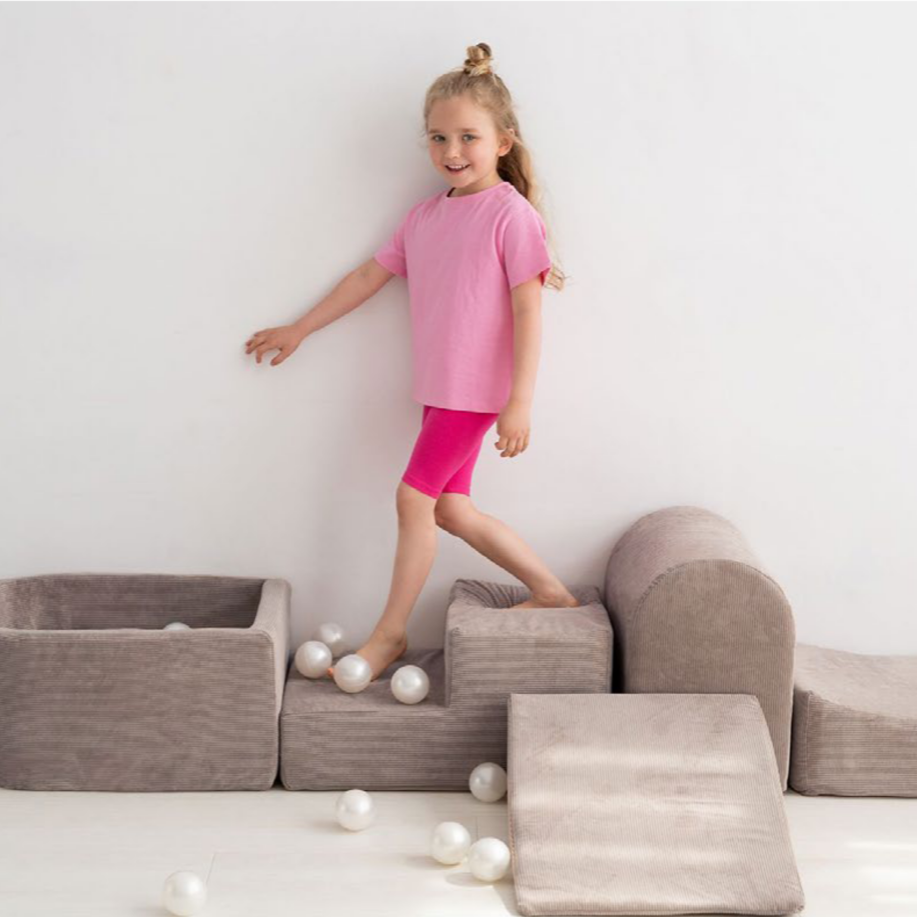 Lionherz Mini Castle set gioco morbido taupe 100 palline