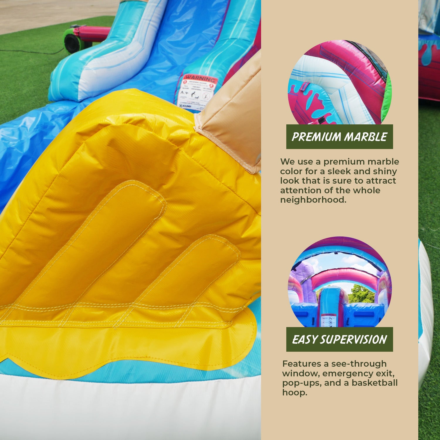 XJUMP Combos Pop Splash Castello Gonfiabile doppia pista piscina