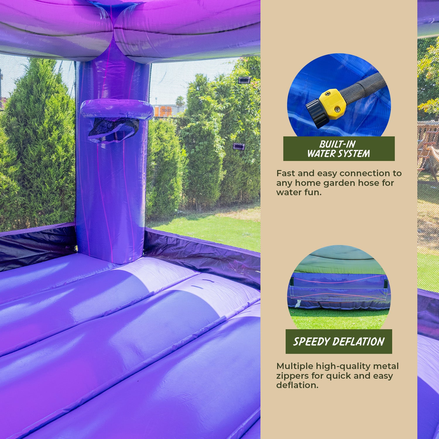 XJUMP Combos Purplish Castle combo gonfiabile con piscina