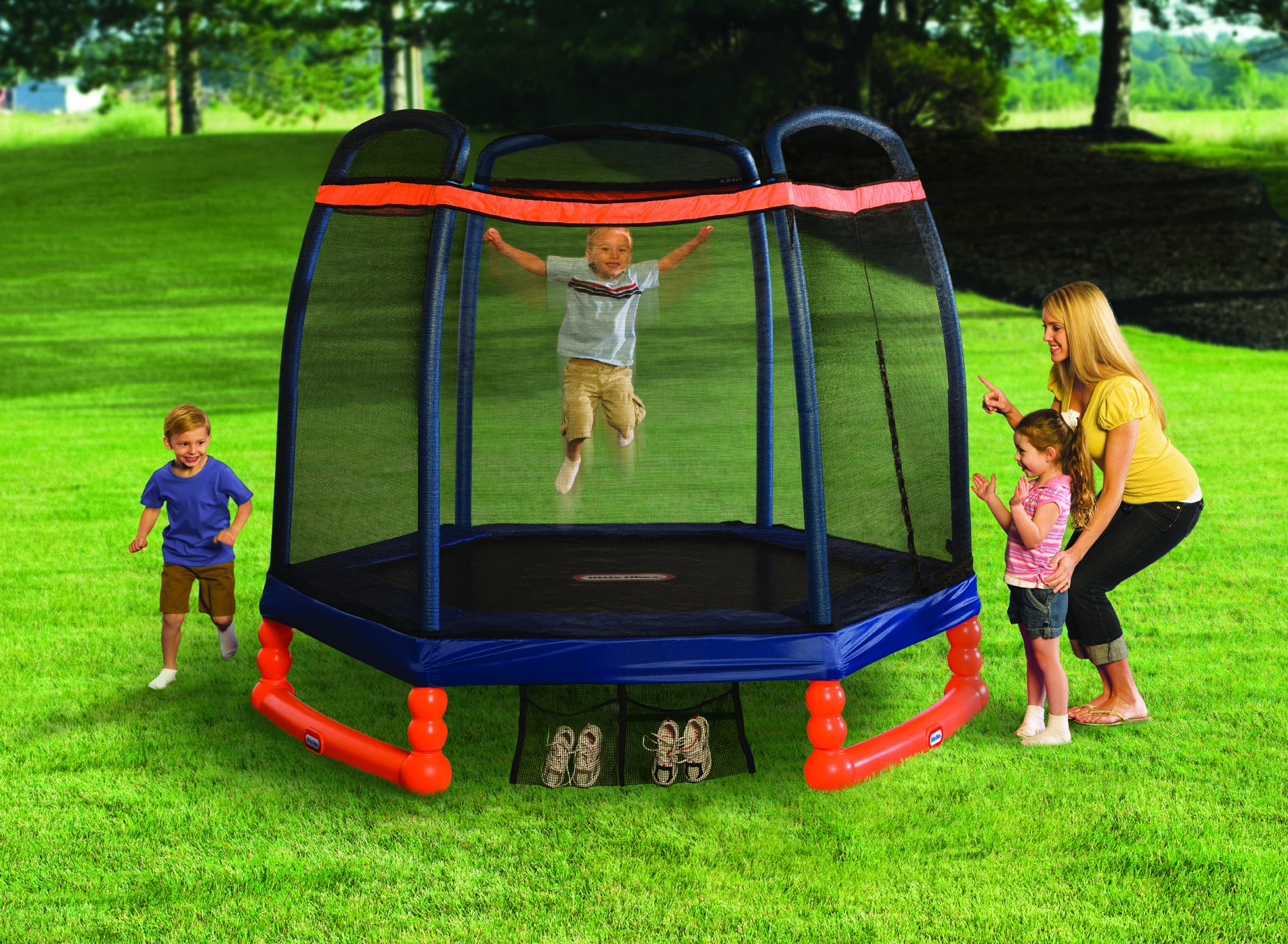 Little Tikes Active Play trampolino 2 metri con rete 45 kg