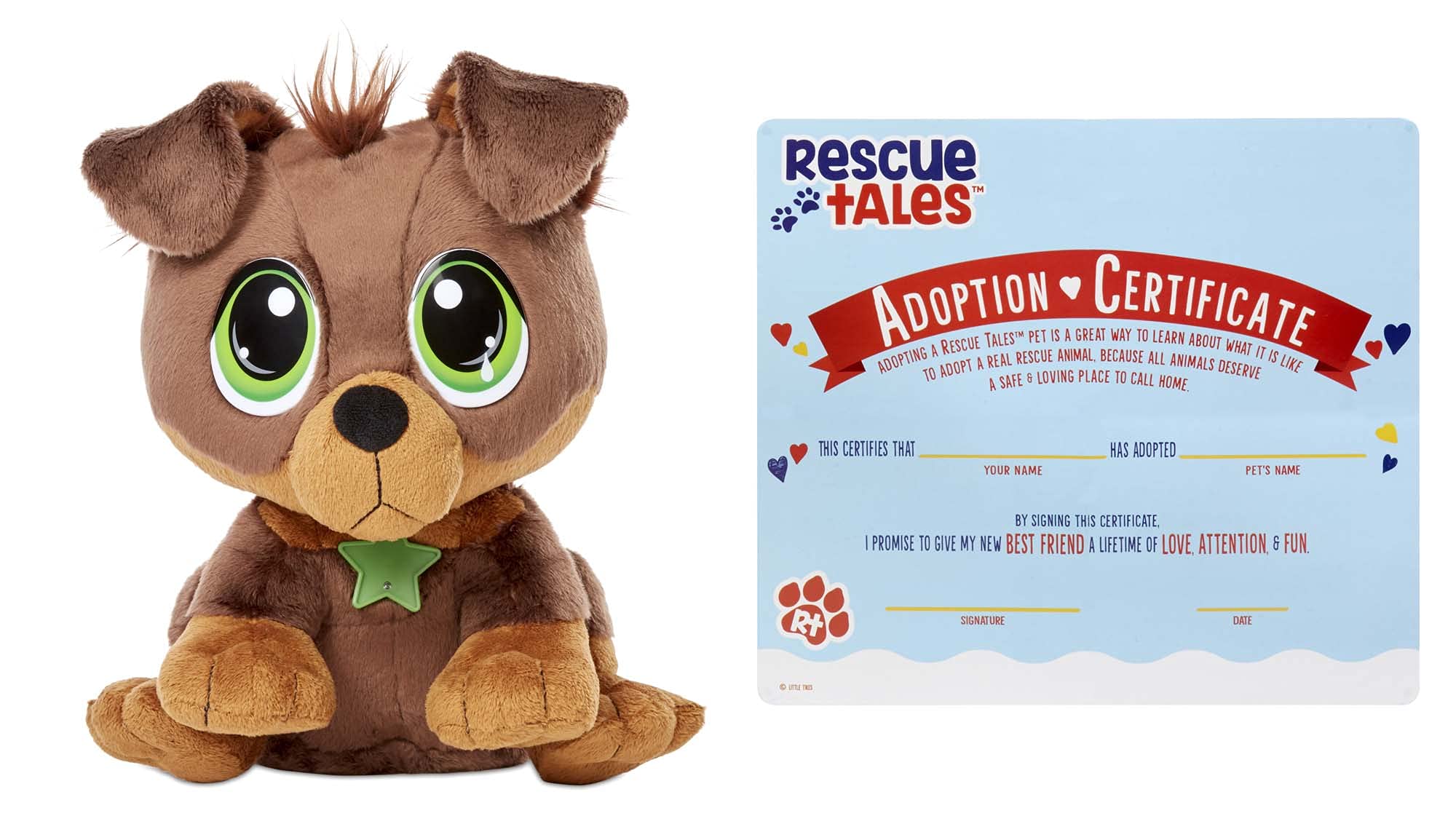 Little Tikes Rescue Tales Rottweiler peluche interattivo adozione