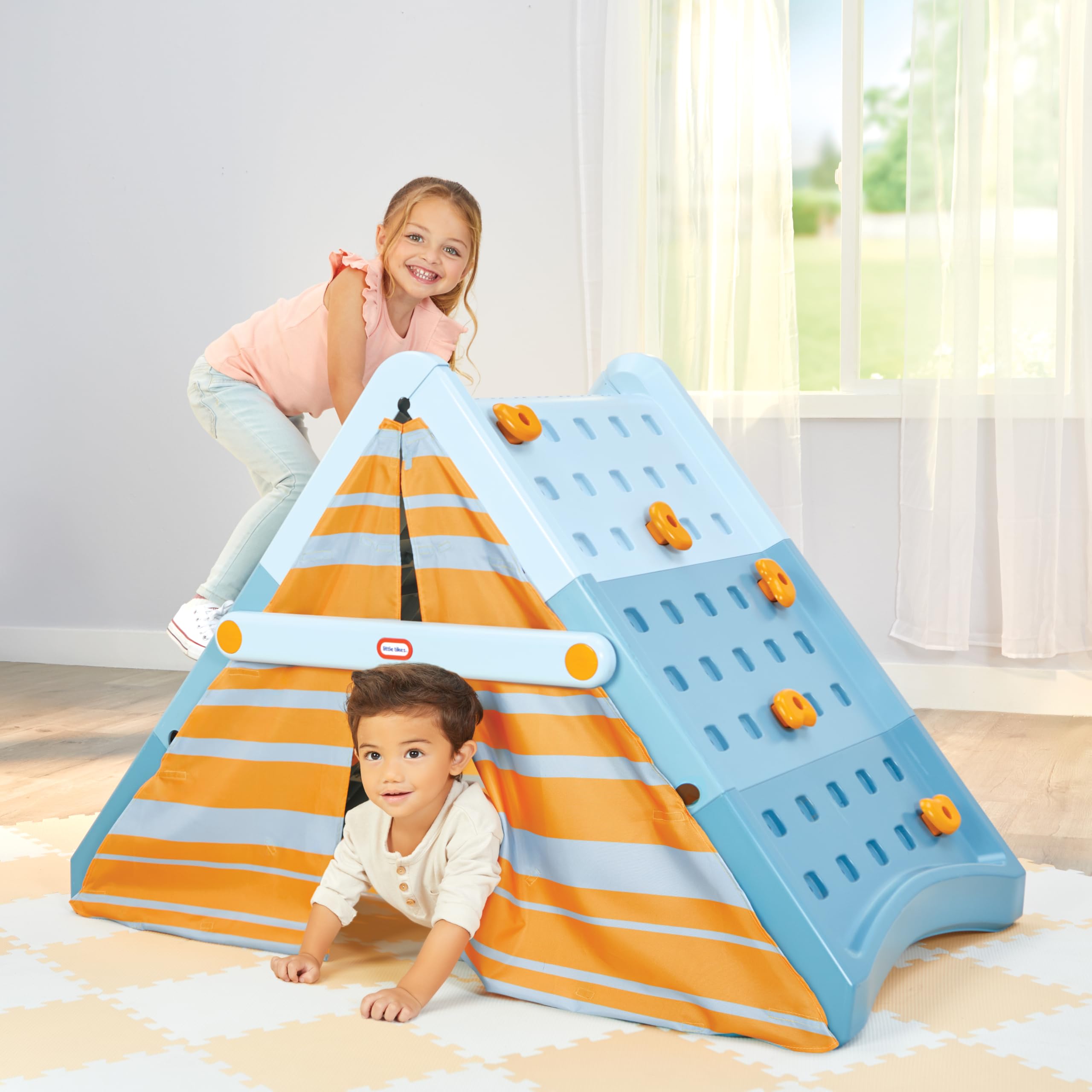 Little Tikes Active Play Campin' & Climb Parete Arrampicata con Tenda 3+ anni