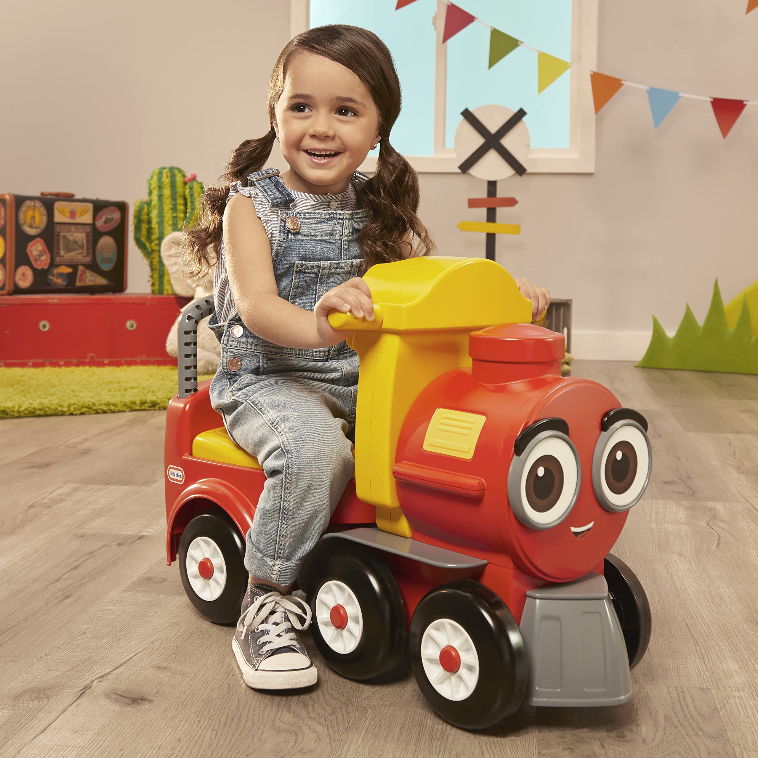 Little Tikes Cozy Train Trenino Cavalcabile con binari 1-5 anni