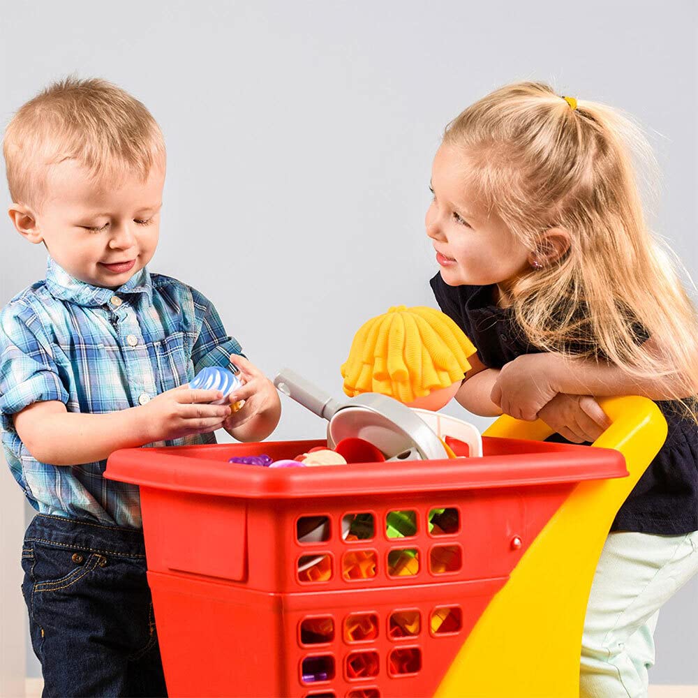 Little Tikes Pretend Play carrello spesa bambini giallo rosso