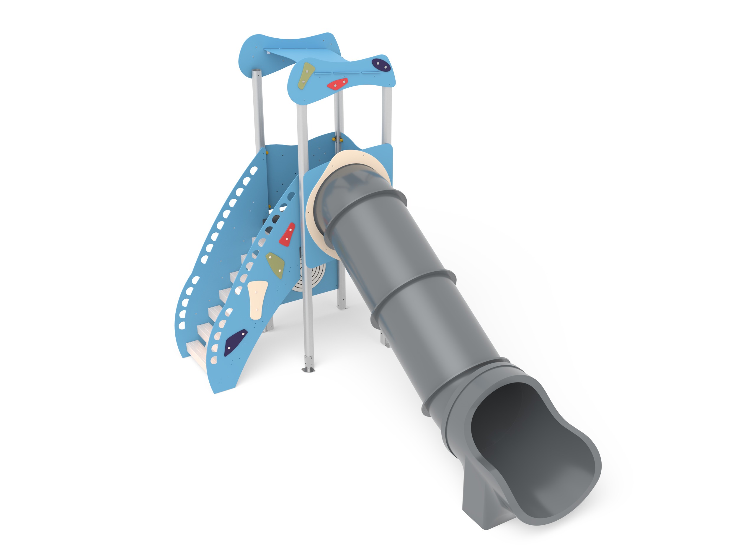 Pozza 1865 Colori Fata con Scivolo a Tubo gioco con scivolo