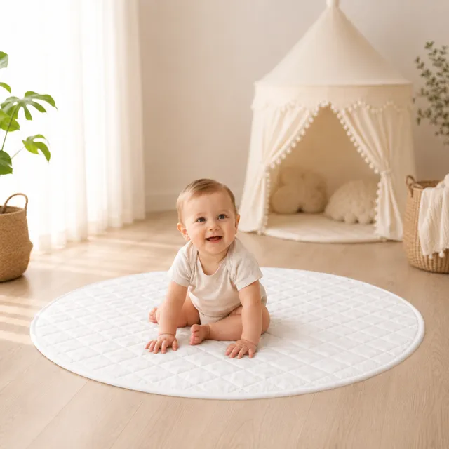 LIONHERZ Spielmatten Materassino Rotondo 110 cm Tenda Gioco