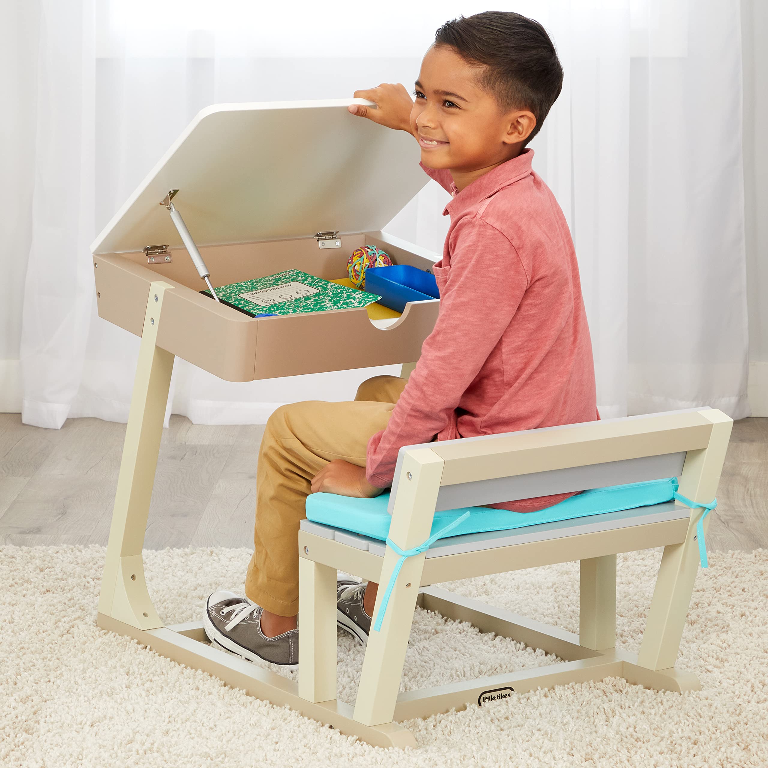 Little Tikes Great Ideas scrivania legno bambini 3-8 anni
