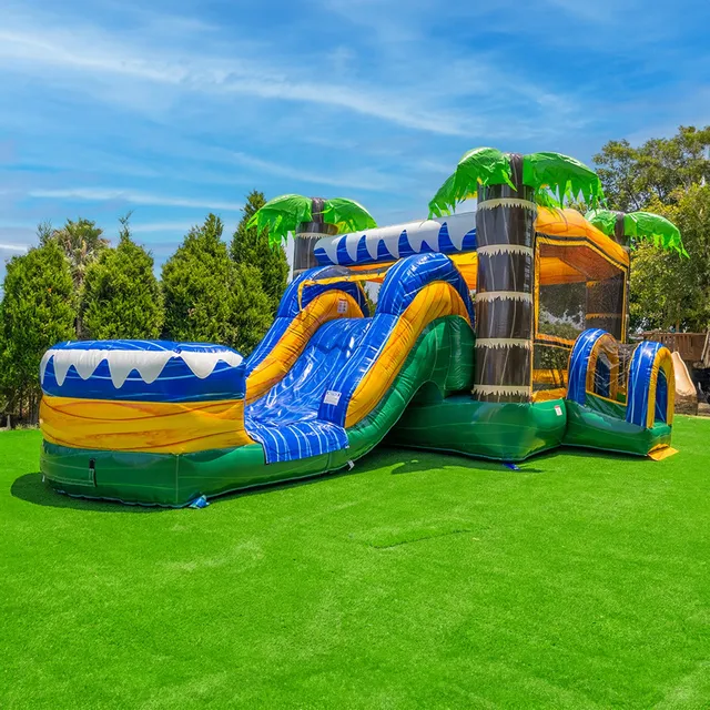 XJUMP Combos X-C26T Tropical castello gonfiabile con piscina