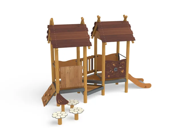 Pozza 1865 Primitiv Merlino Baby struttura scivolo seduta