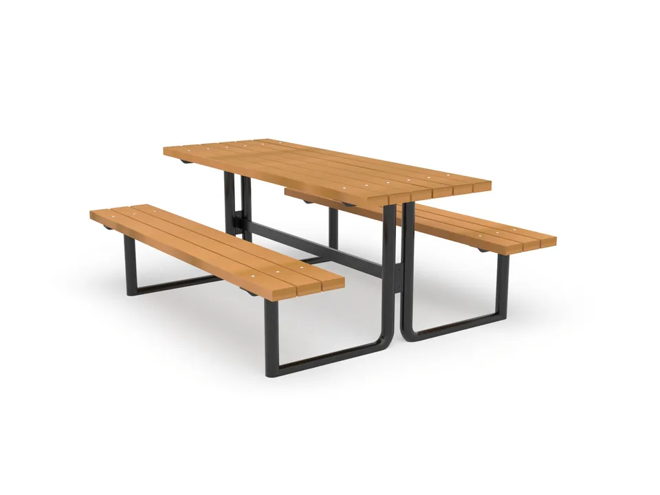 Pozza 1865 Arredo Urbano Roana tavolo picnic con panche