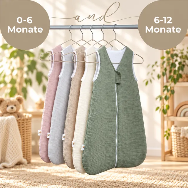 Lionherz YappySnug sacco nanna neonato mussola salvia 1.5 TOG 0-6 mesi