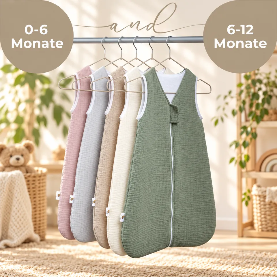 Lionherz YappySnug sacco nanna neonato mussola salvia 1.5 TOG 0-6 mesi