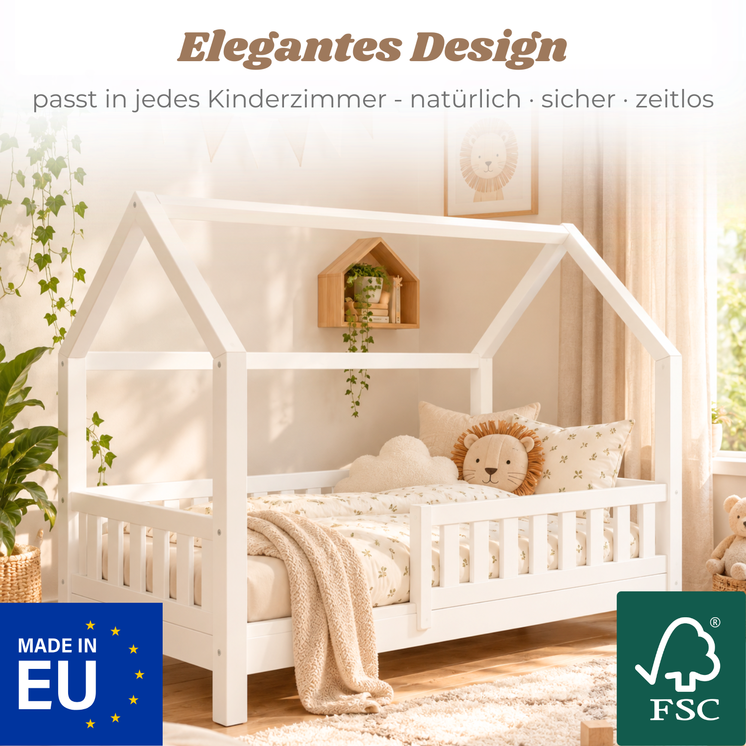 Lionherz YappyTrygg Junior letto casetta 160x80 bianco