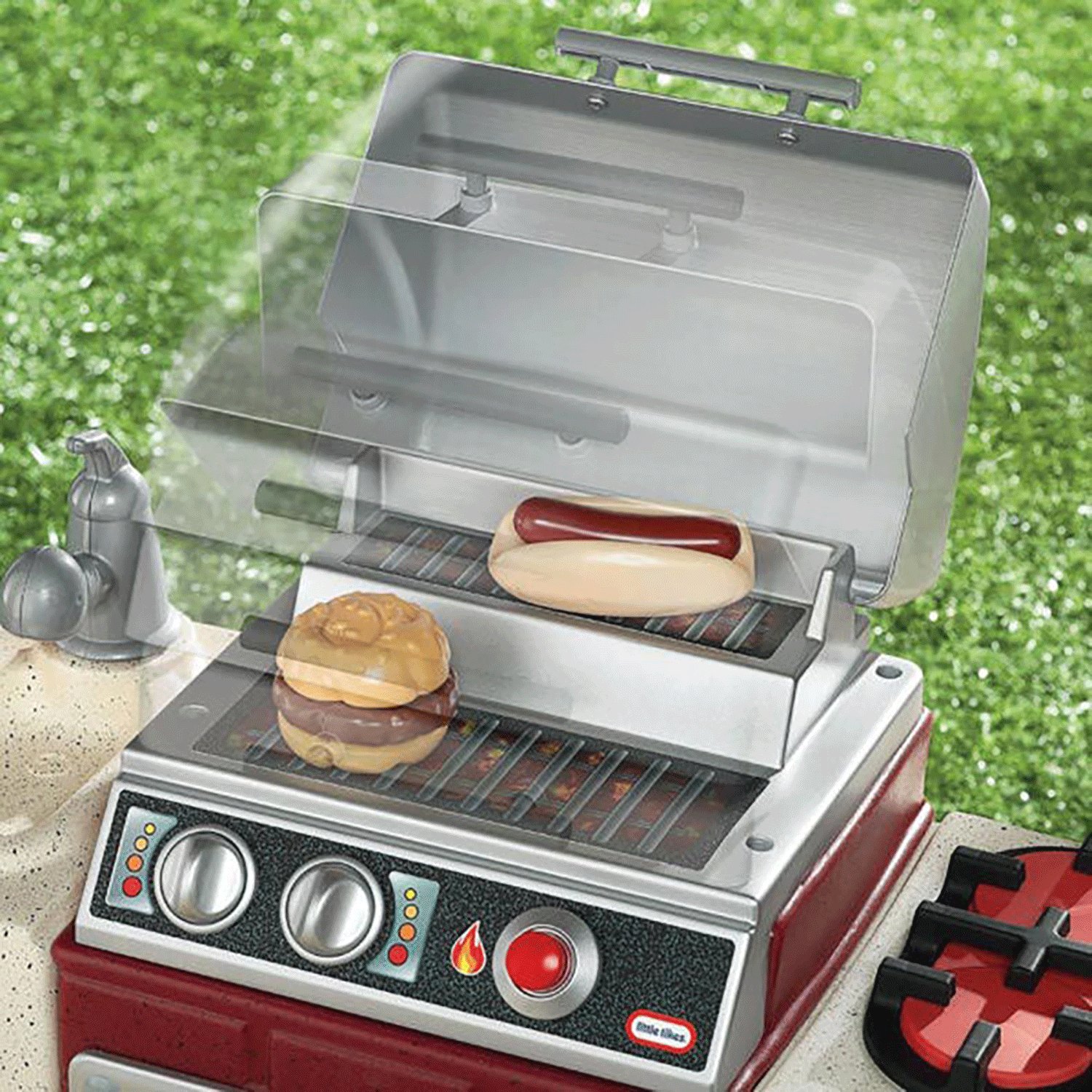 Little Tikes Get Out 'N' Grill barbecue giocattolo 8 pezzi
