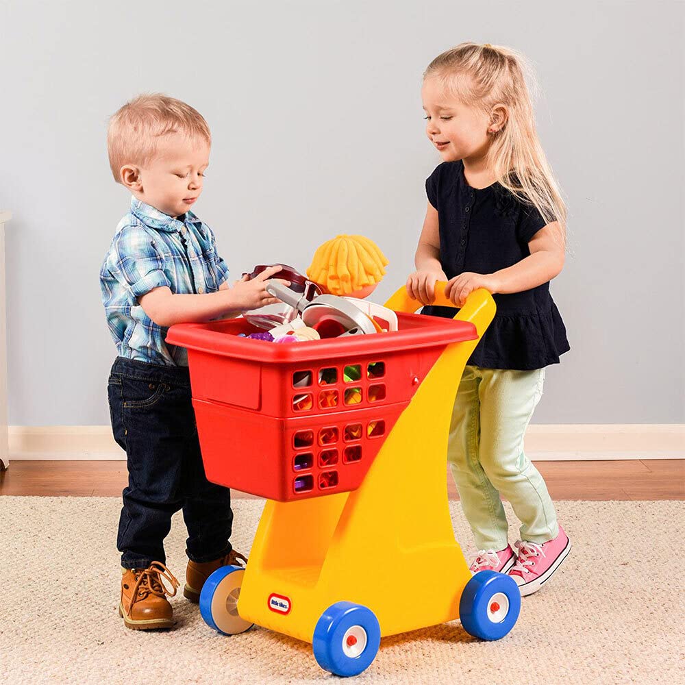 Little Tikes Pretend Play carrello spesa bambini giallo rosso