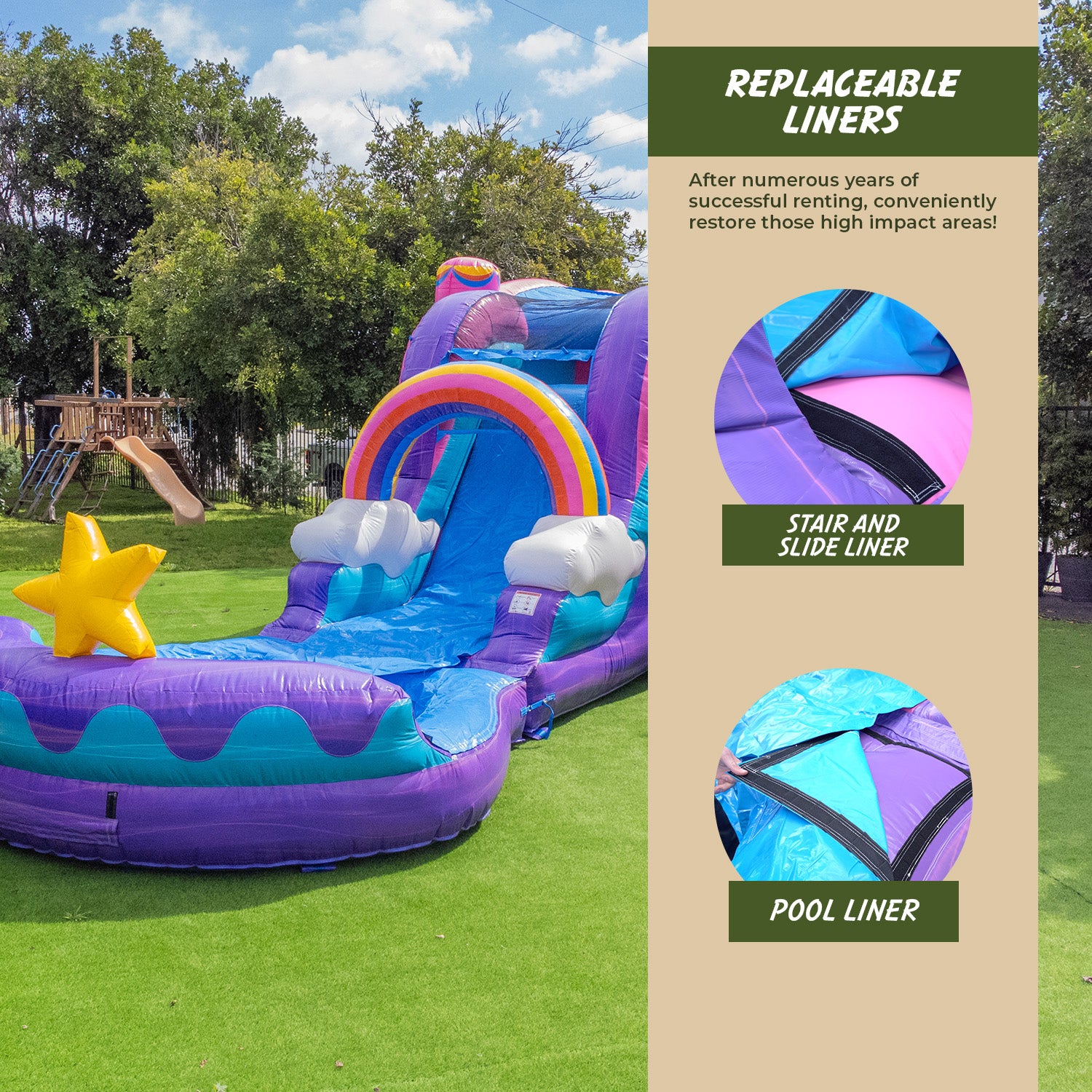 XJUMP Combos X-C40U Unicorn castello gonfiabile con scivolo