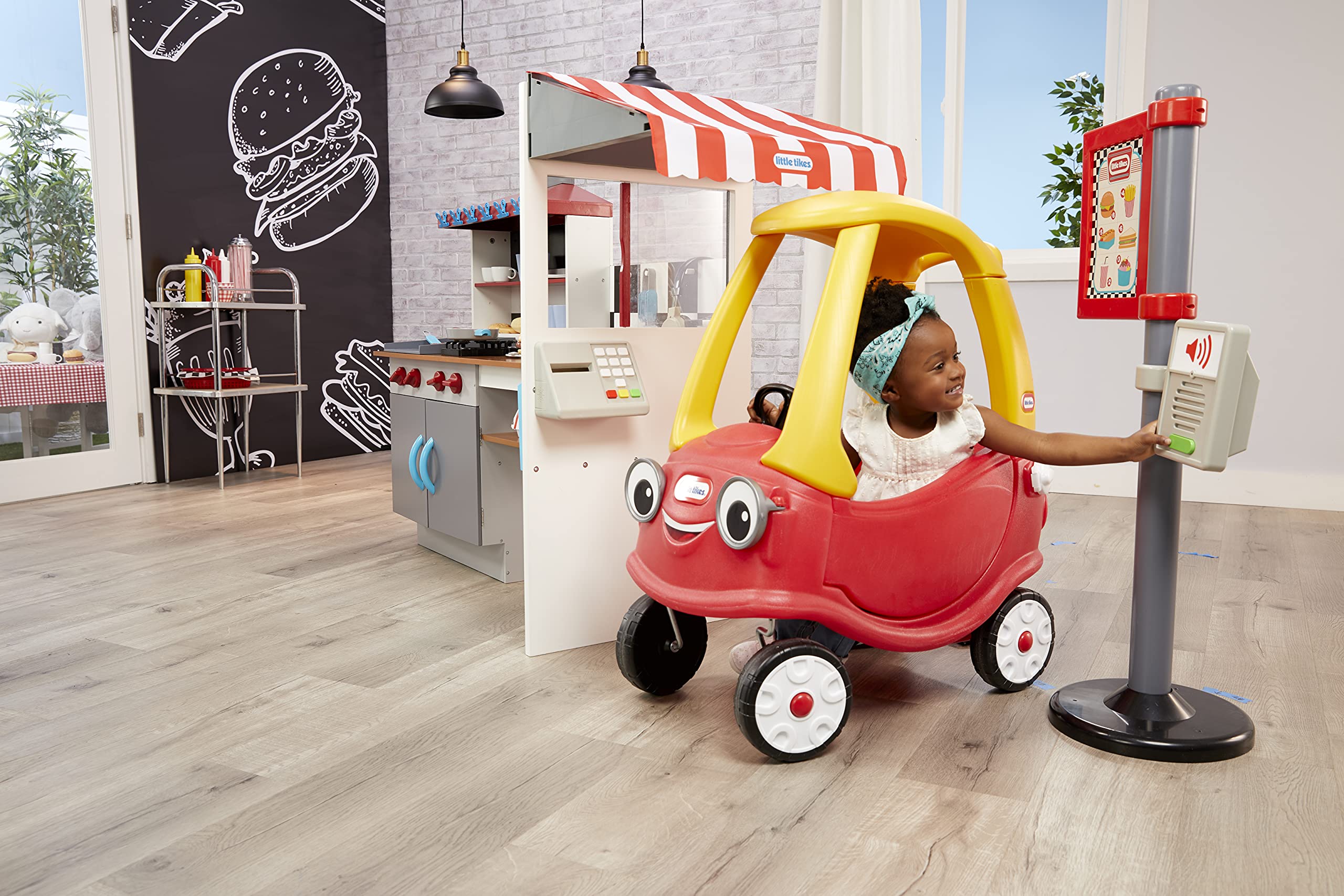 Little Tikes Real Wood Ristorante Drive-Thru Cucina Legno 40 Pezzi