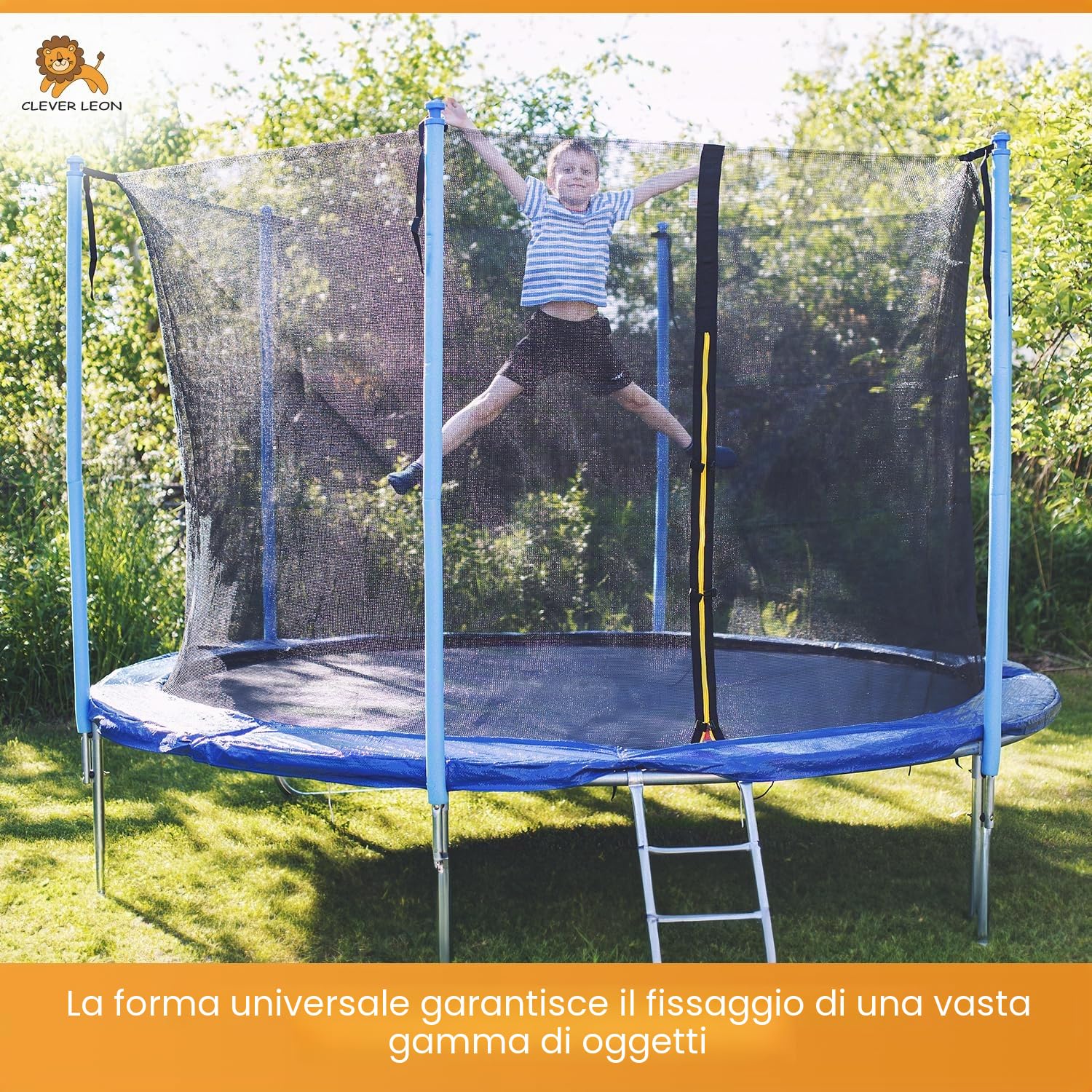 Clever Leon ancoraggio terra trampolino acciaio 4 pezzi 330mm