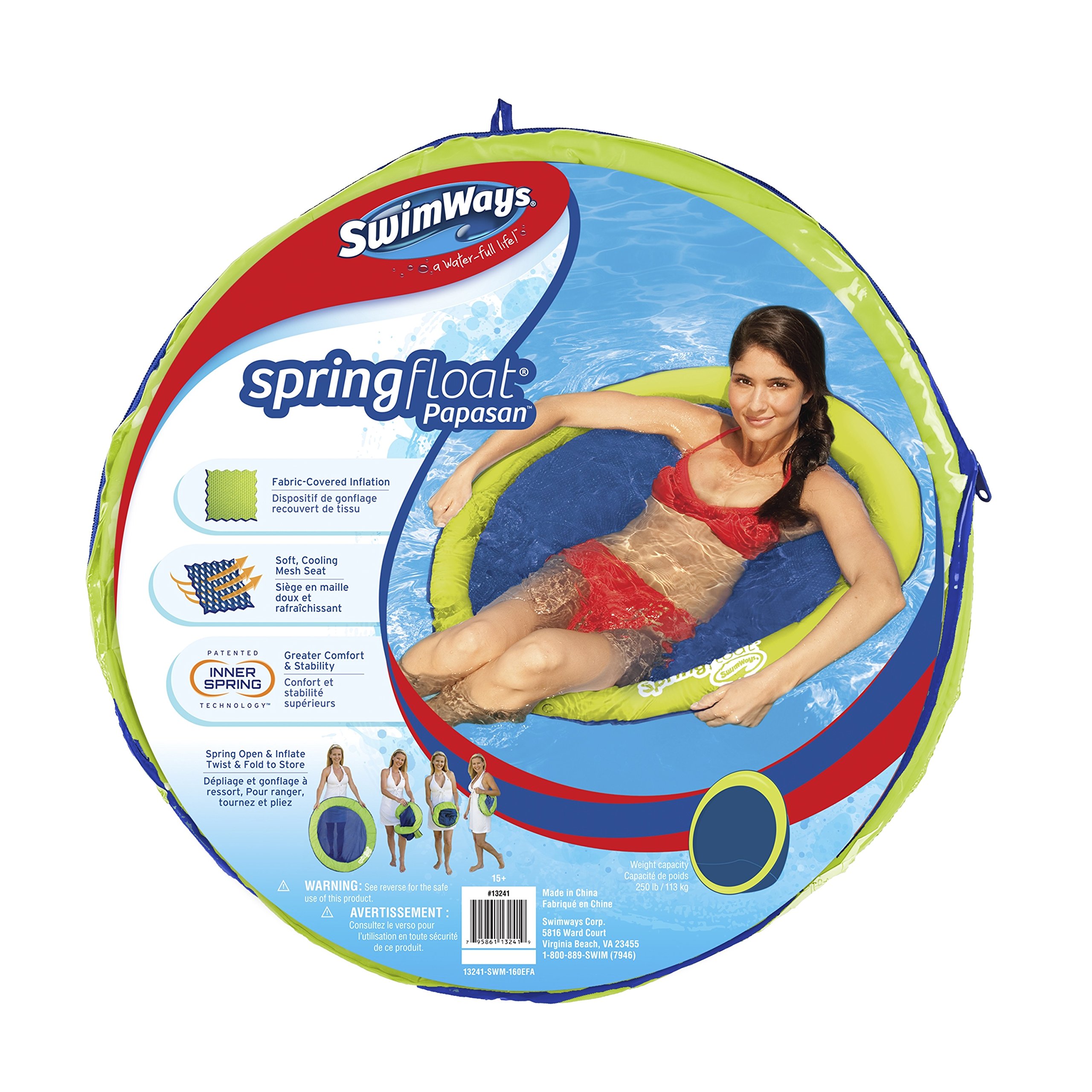 Swimways Spring Float Papasan materassino piscina poltrona