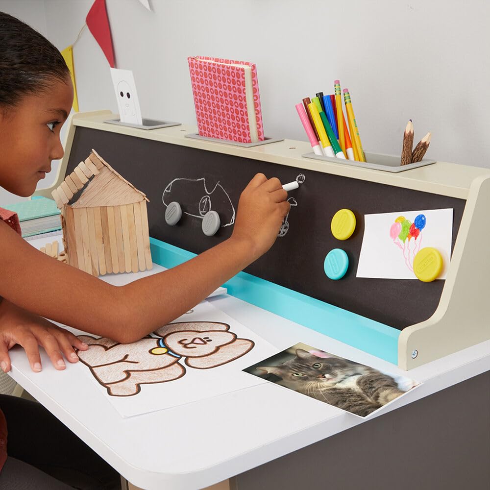 Little Tikes Real Wood 2-in-1 Scrivania Bambini Legno Lavagna