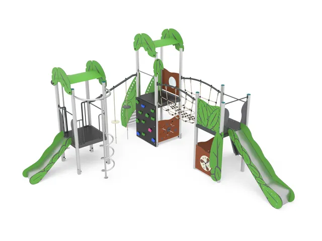 Pozza 1865 Leaves Dragon Ponte Tibetano struttura gioco scivoli