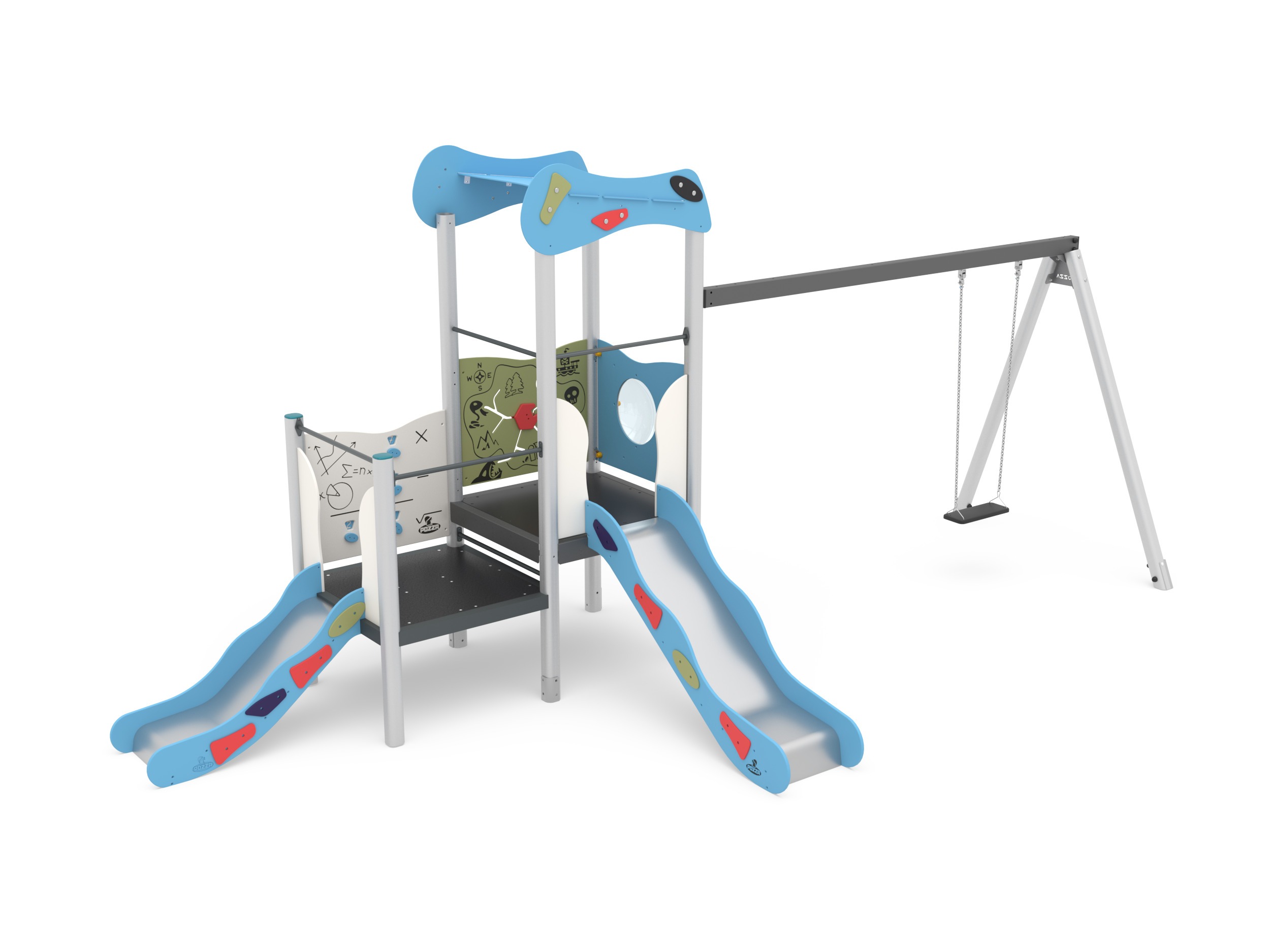 Pozza 1865 Colori Hook Baby gioco con altalena bambini