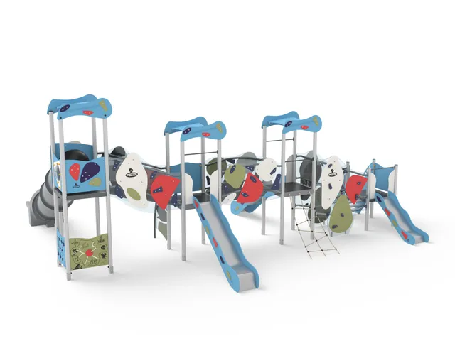 Pozza 1865 Colori Riviera struttura giochi multilivello torri scivoli